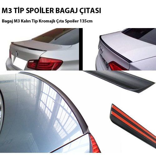 Bagaj Çıtası M3 Çıta Bagaj Spoiler Arka Kanat İnce 3.5cm - 135cm