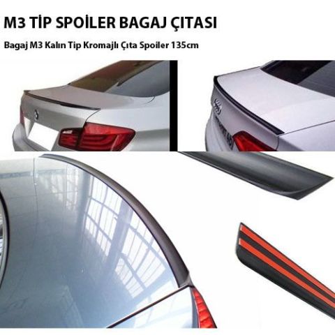 Bagaj Çıtası M3 Çıta Bagaj Spoiler Arka Kanat İnce 3.5cm - 135cm