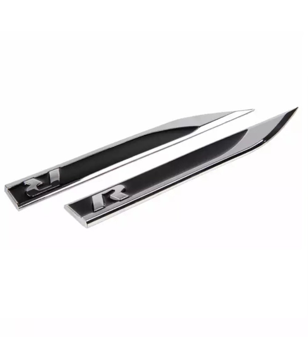 R Çamurluk Logosu Arması Siyah-Krom