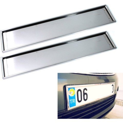 Paslanmaz Krom Plaka Altlığı Seti Saç 2li