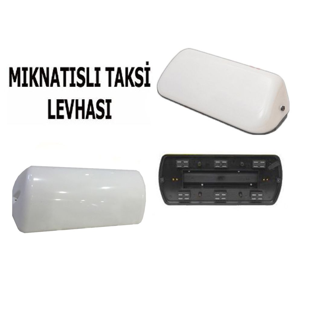 Taksi Levhası Işıklı Mıknatıslı Karayolları Uyumlu Yazısız Beyaz