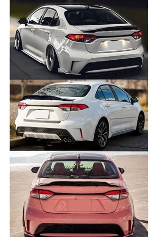 Toyota Corolla Bagaj Üstü Spoiler Jdm Piano Black 2019 Sonrası