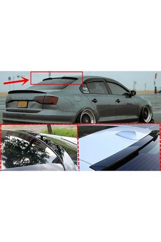 Vw Jetta Cam Üstü Yarasa  Spoiler Piano Black 2011-2017