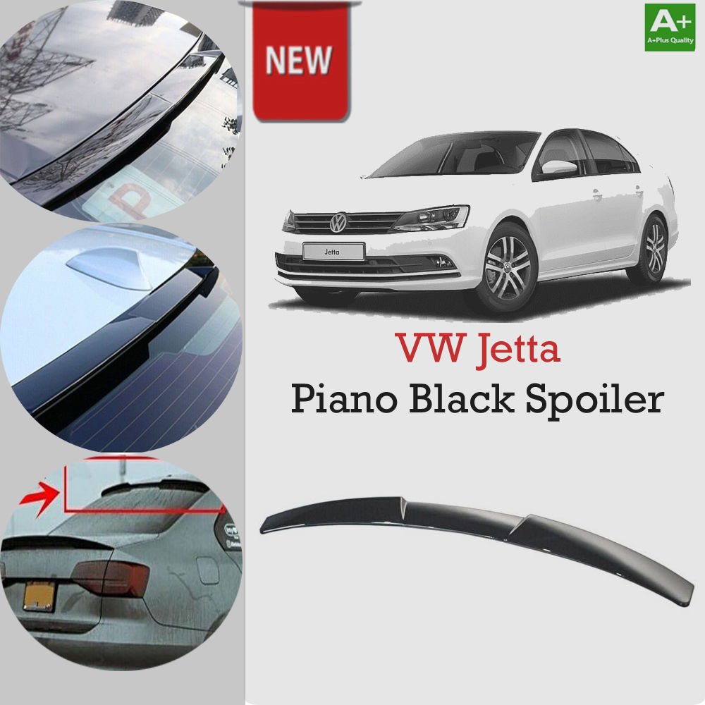 Vw Jetta Cam Üstü Yarasa  Spoiler Piano Black 2011-2017