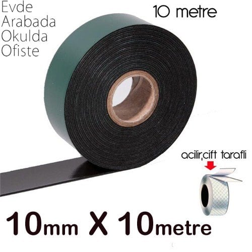 Çift Taraflı Bant Siyah Köpük 10MM X 10 MT