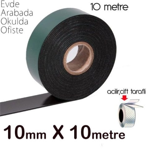 Çift Taraflı Bant Siyah Köpük 10MM X 10 MT