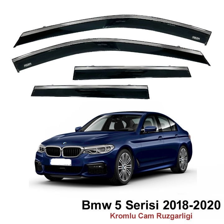 Bmw 5 Seri Kromlu Cam Rüzgarlığı Niken 2018-2022