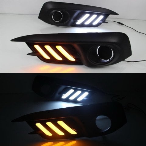 Honda Civic Fc5 Ön Sis Çerçevesi Ledli 3 Çizgili Hareketli