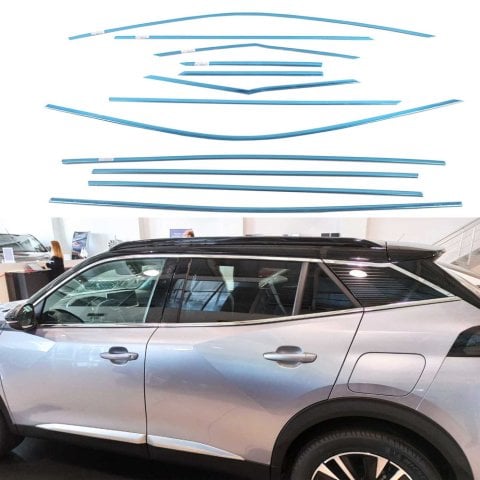 Peugeot 2008 Cam Çıtası Çerçevesi Komple Set Kromu Nikelajı