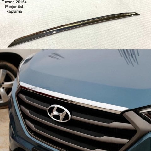 Hyundai Tucson Kaput Ucu Panjur Üst Kromu Nikelajı 2015-2018