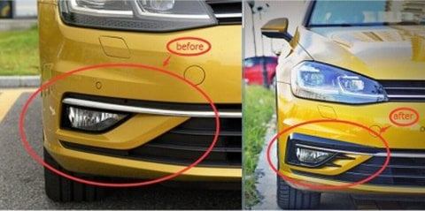 Volkswagen Golf 7.5 Sis Farı Çerçevesi Gti Piano Black 2018 Sonra