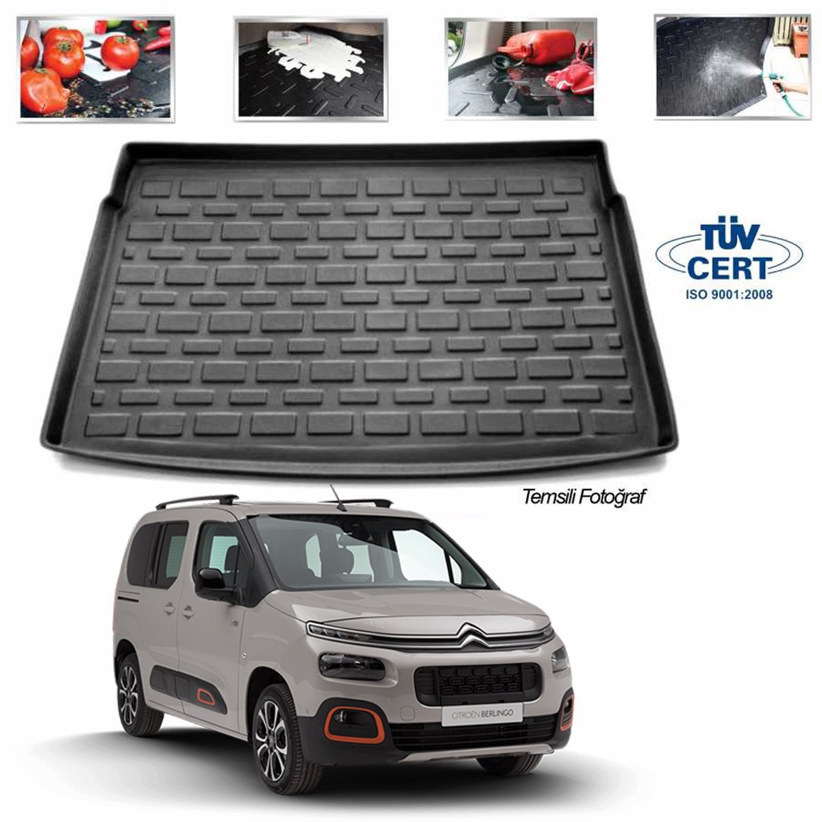 Citroen Berlingo Bagaj Havuzu Paspası 2018-2019-2020