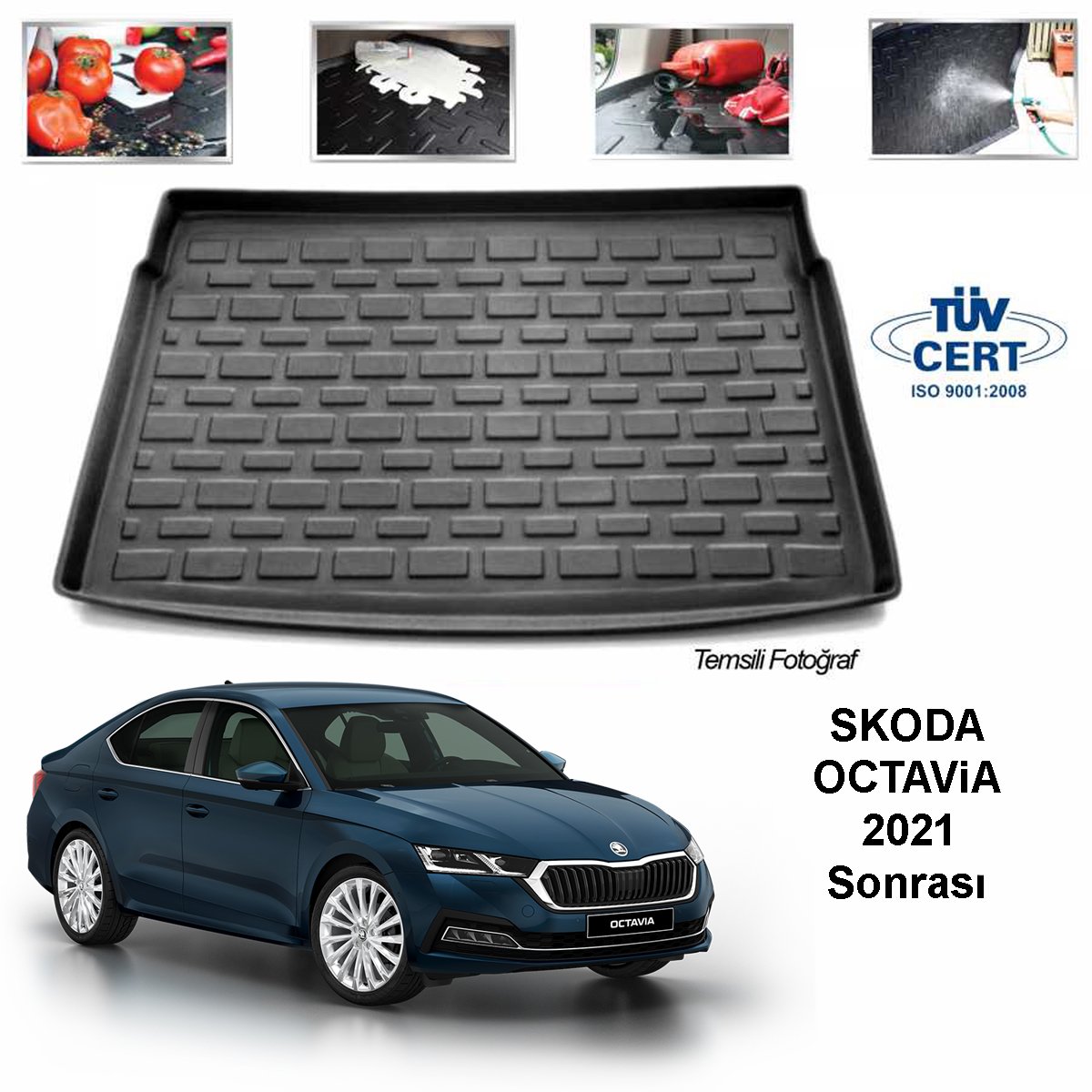 Skoda Octavia Bagaj Havuzu Paspası 2021 Sonrası