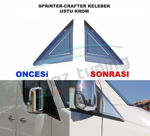 Mercedes Sprinter Ayna Kelebek Kromu Nikelajı 2007 Sonrası