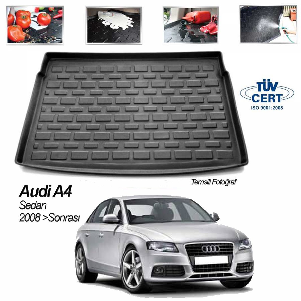 Audi A4 Bagaj Havuzu Paspası 2008-2015
