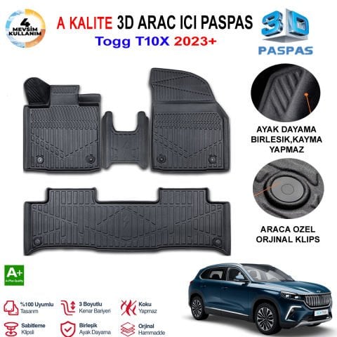 Togg T10X 3D Paspas Havuzlu Pro 2023 Sonrası