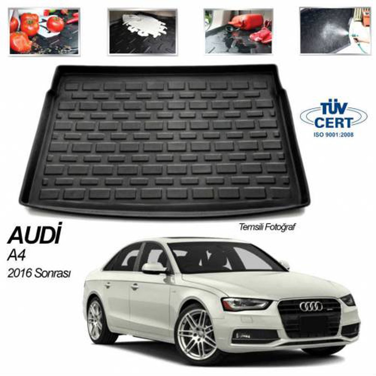 Audi A4 Bagaj Havuzu Paspası 2016 Sonrası