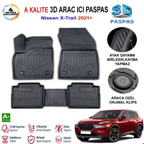 Nissan X-Trail 3D Paspas Havuzlu Pro 2021 Sonrası