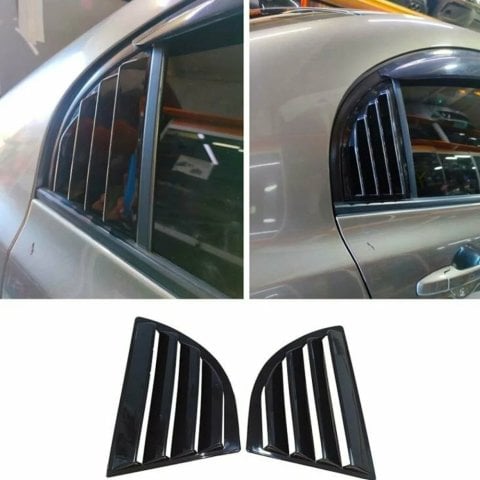 Honda Civic FD6 Kelebek Cam Kaplama Vizör Parlak Siyah