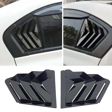 Honda Civic FB7 Kelebek Cam Kaplama Vizör Parlak Siyah