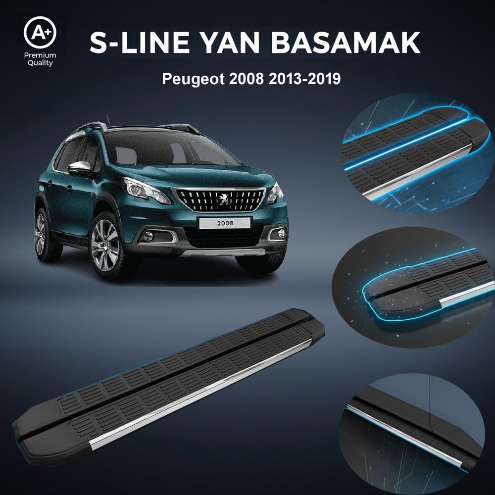 Peugeot 2008 S-Line Premium Krom Yan Basamak   2013-2019