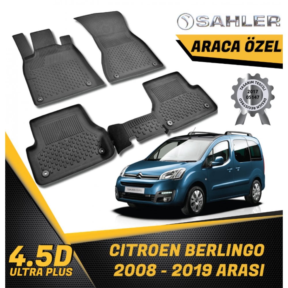 Citroen Berlingo Havuzlu Paspas 4,5D Sahler 2008-2019 Arası