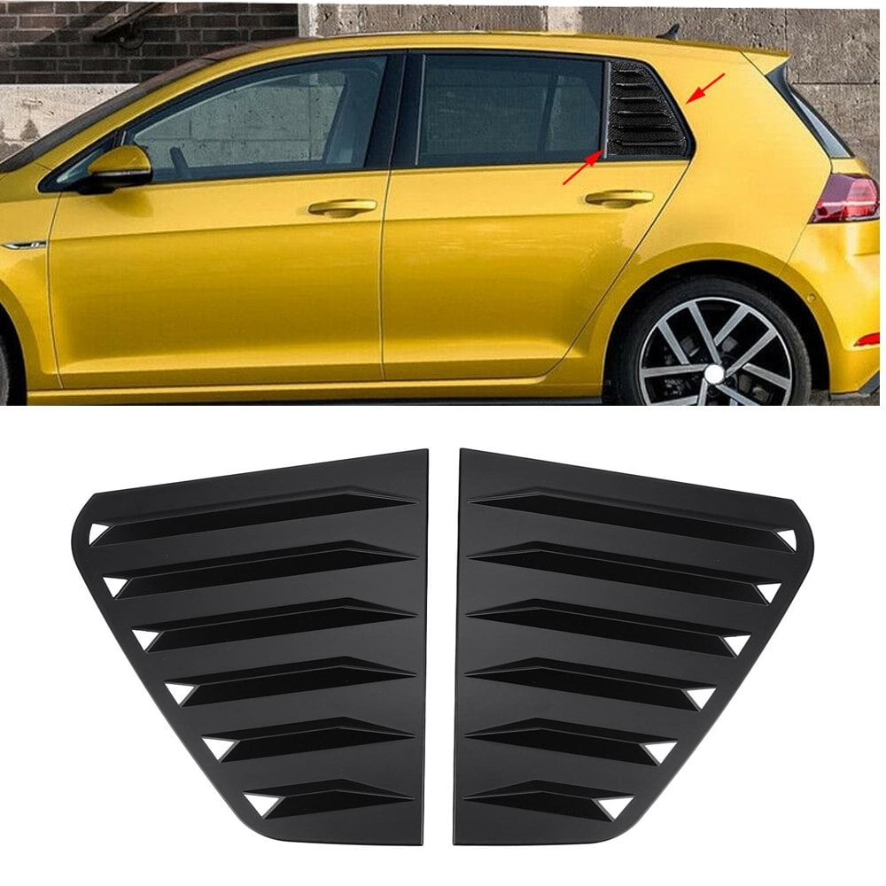 Volkswagen Golf 7 - 7.5 Kelebek Cam Kaplama Vizörü Parlak Siyah