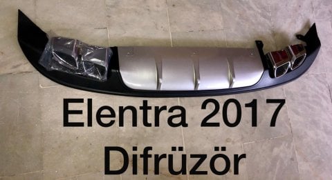 Hyundai Elantra Difüzör 2016-2017-2018 Arka Tampon Plastik Düz