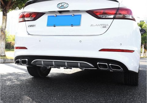 Hyundai Elantra Difüzör 2016-2017-2018 Arka Tampon Plastik Düz
