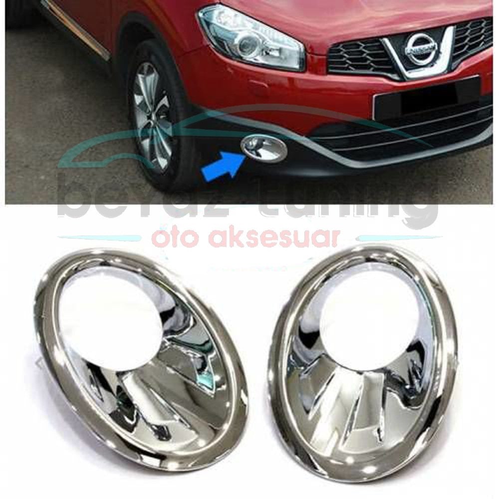Nissan Qashqai Sis Farı Çerçevesi Kromu Nikelajı 2010-2013