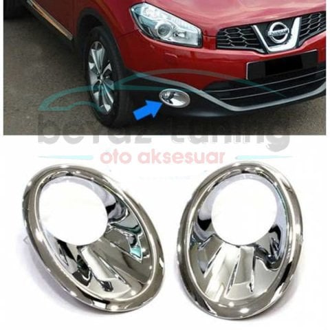 Nissan Qashqai Sis Farı Çerçevesi Kromu Nikelajı 2010-2013