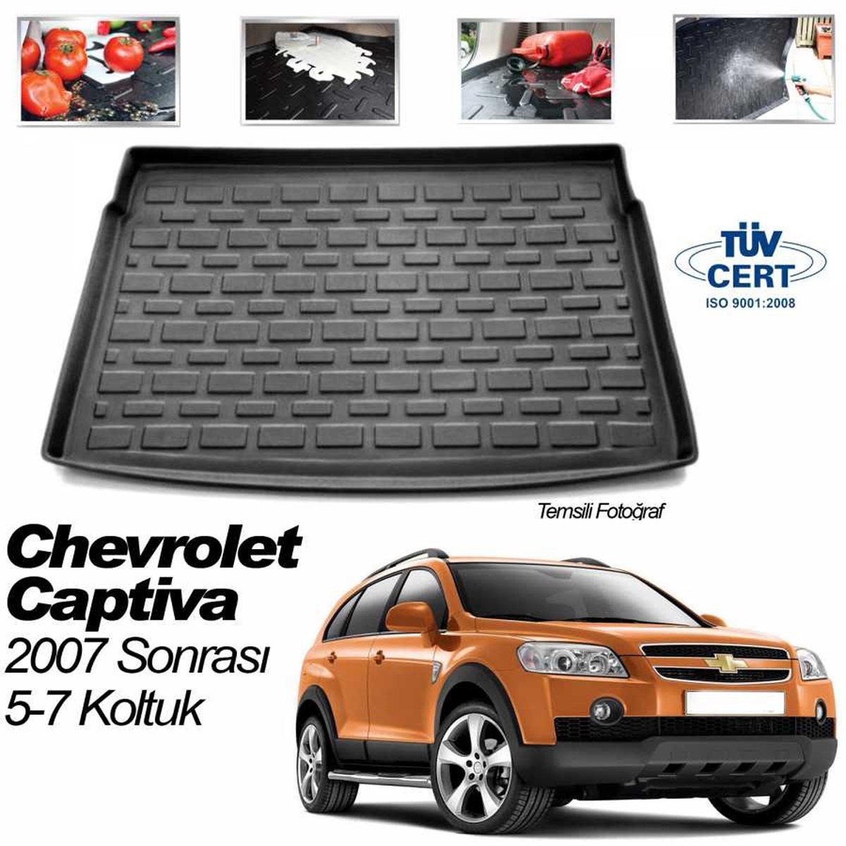 Chevrolet Captiva Bagaj Havuzu Paspası