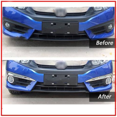 Honda Civic FC5 Sis Kaşı Kromu Ve Sis Halkası Kromu 2016-2018