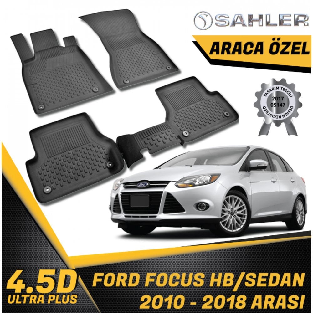 Ford Focus 3 Hb/Sedan Havuzlu Paspas 4,5D Sahler 2010-2018 Arası