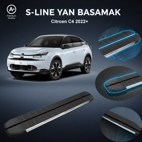 Citroen C4  S-Line Premium Krom Yan Basamak   2022 Sonrası