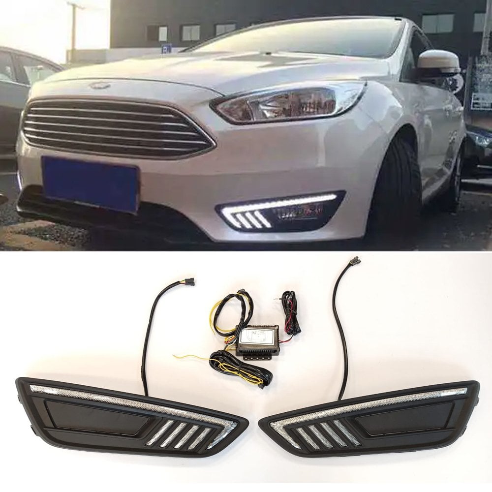 Ford Focus 3 Sis Farı Çerçevesi Gündüz Ledli Sinyalli 2015-2018