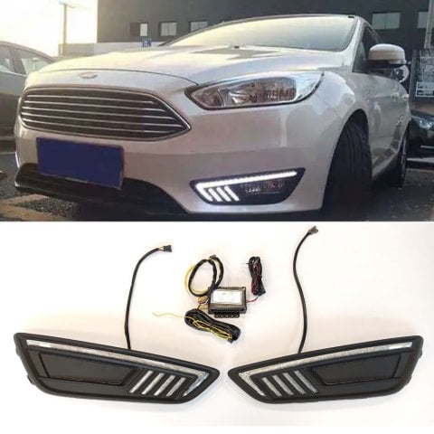 Ford Focus 3 Sis Farı Çerçevesi Gündüz Ledli Sinyalli 2015-2018