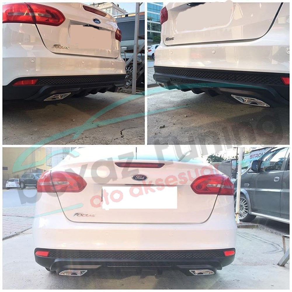 Ford Focus 4 Difüzör Arka Tampon Çift Egzoz Çıkışlı