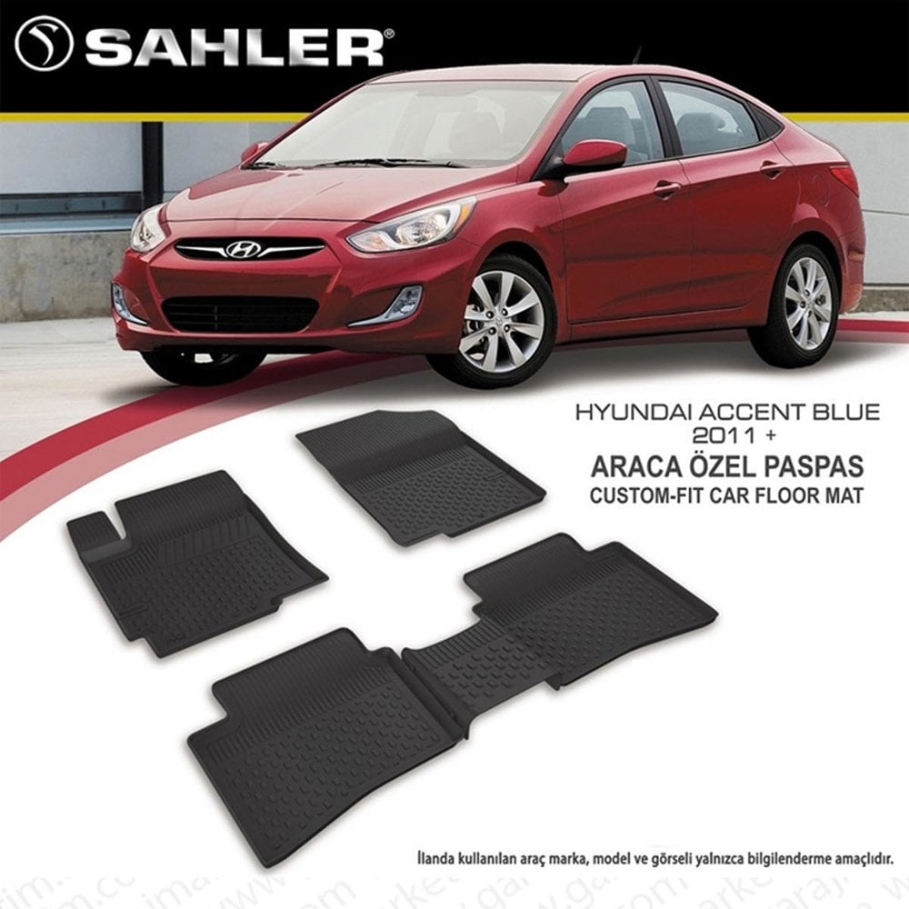 Hyundai Accent Blue Havuzlu Paspas 4,5D Sahler