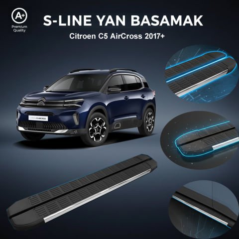 Citroen C5 AirCross S-Line Premium Krom Yan Basamak   2017 Sonrası