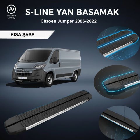 Citroen Jumper Kısa S-Line Premium Krom Yan Basamak   2006-2022