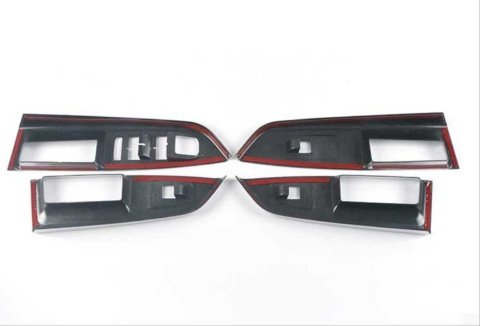 Volkswagen Golf 8 İç Kapı Düğme Kaplaması Karbon