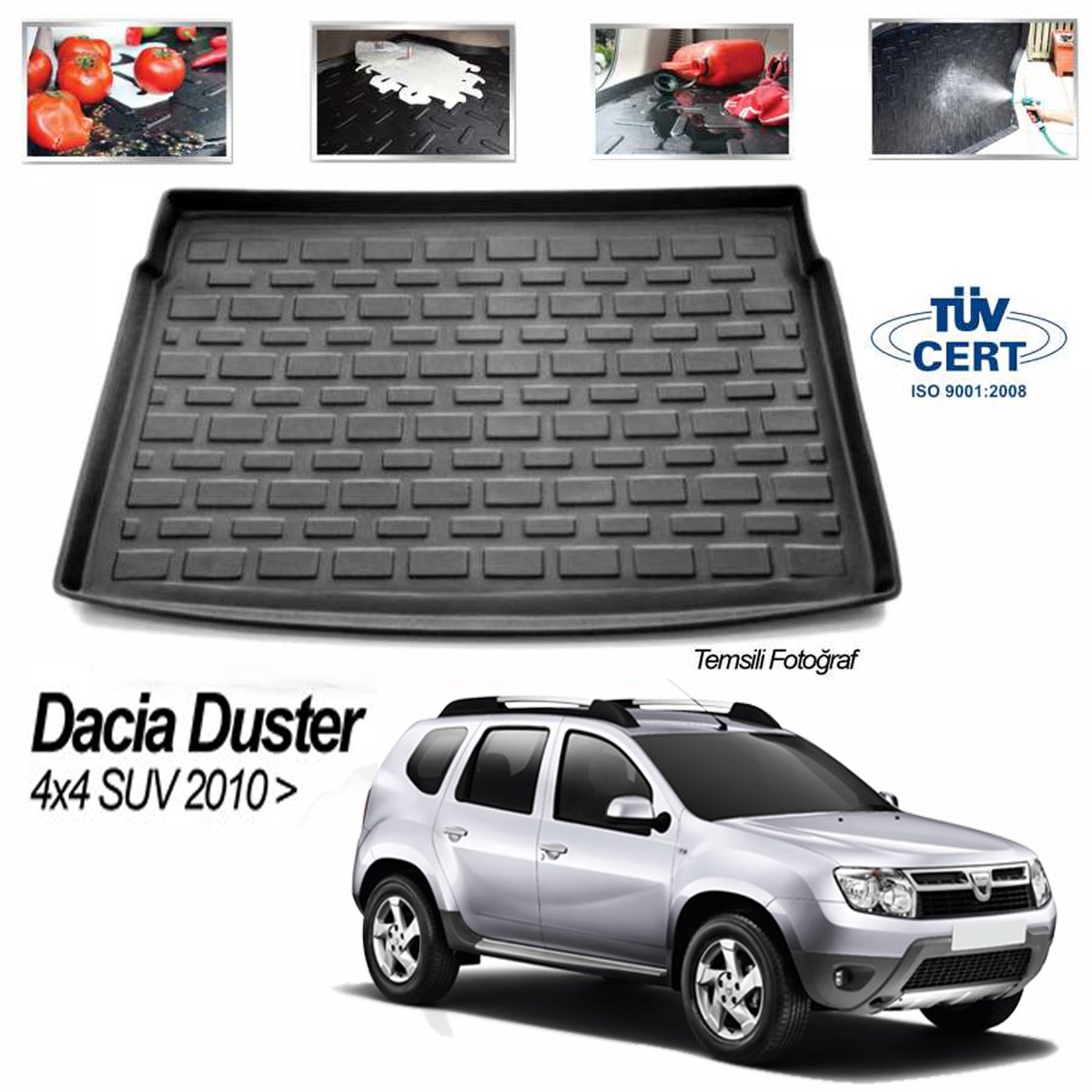 Dacia Duster 4X4 Bagaj Havuzu Paspası 2010-2017