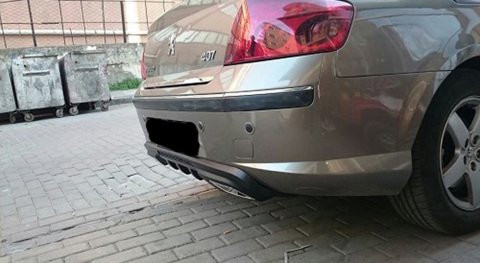 Peugeot 407 Difüzör Arka Tampon Çift Egzoz Çıkışlı