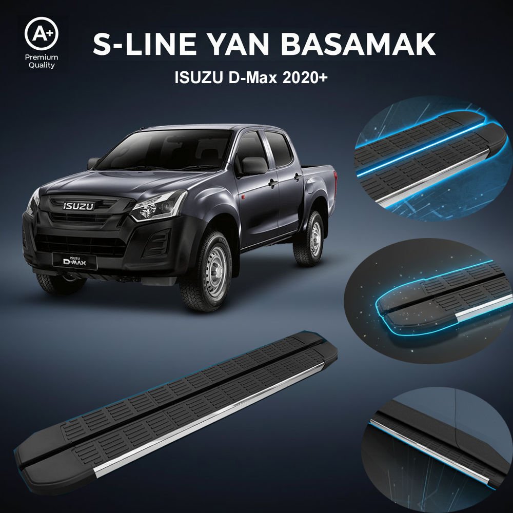 ISUZU D-MAX S-Line Premium Krom Yan Basamak   2020 Sonrası
