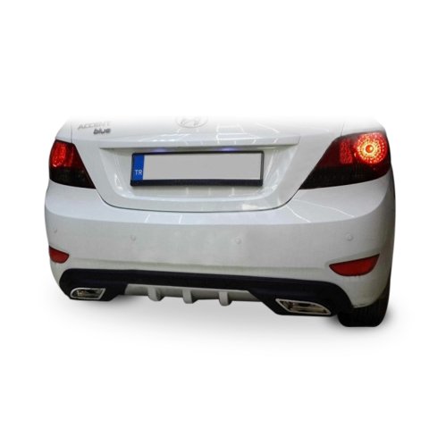 Hyundai Accent Blue Difüzör Arka Tampon Çift Egzoz Çıkışlı