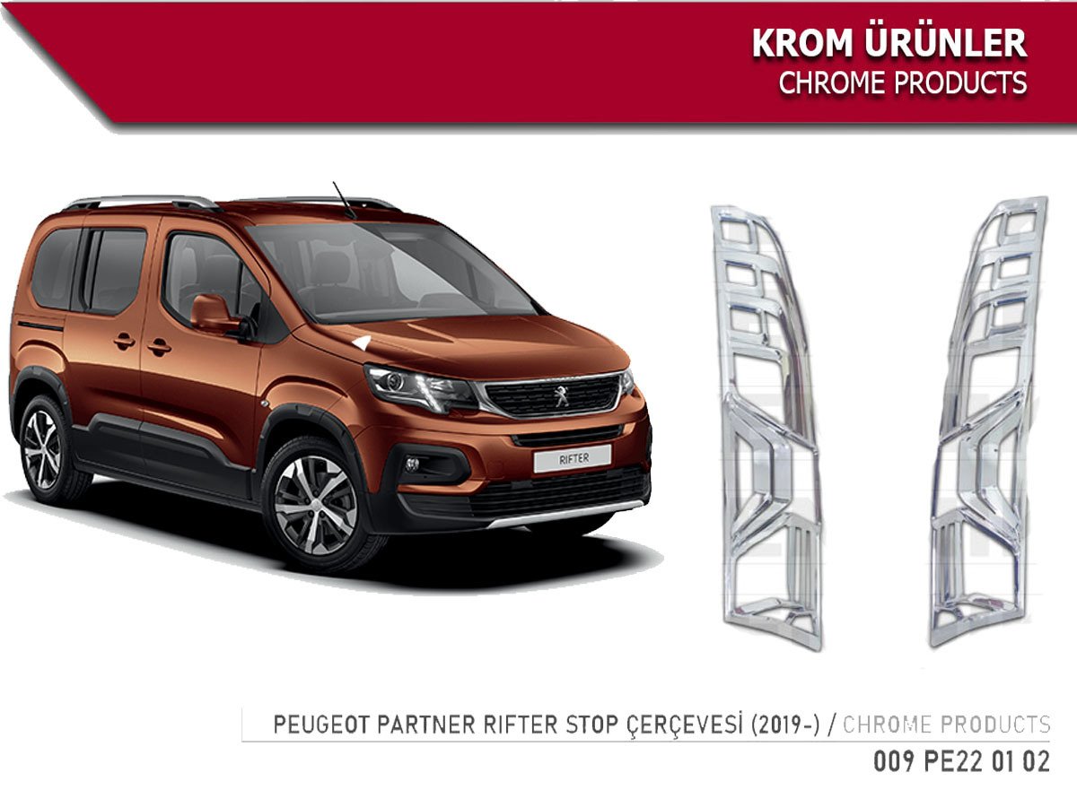 Peugeot Rifter Stop Çerçevesi Krom Nikelajı 2018 Sonrası