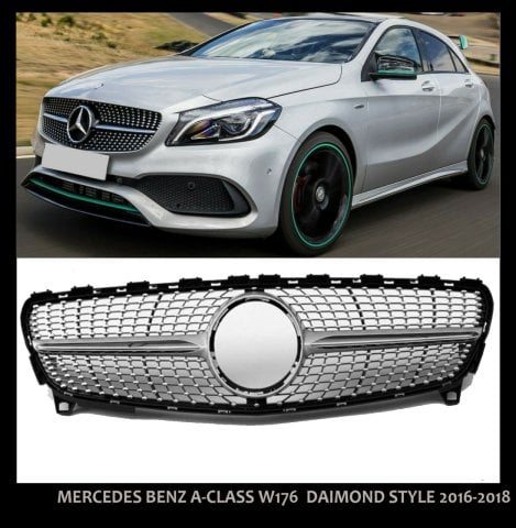 Mercedes W176 A Serisi Diamond Ön Panjur Izgara 2016-2018 Arası