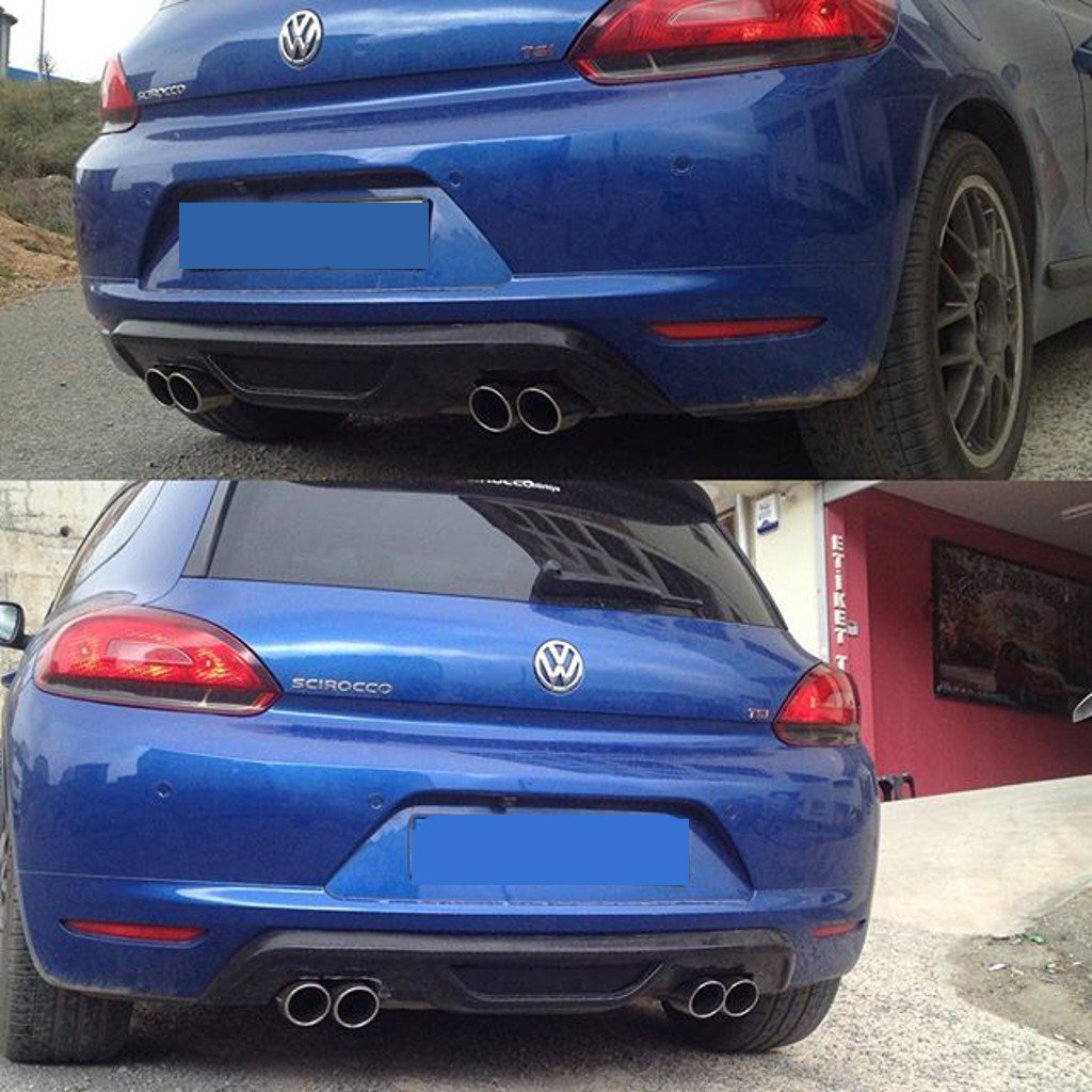 Volkswagen Scirocco Difüzör Arka Tampon Piano Black