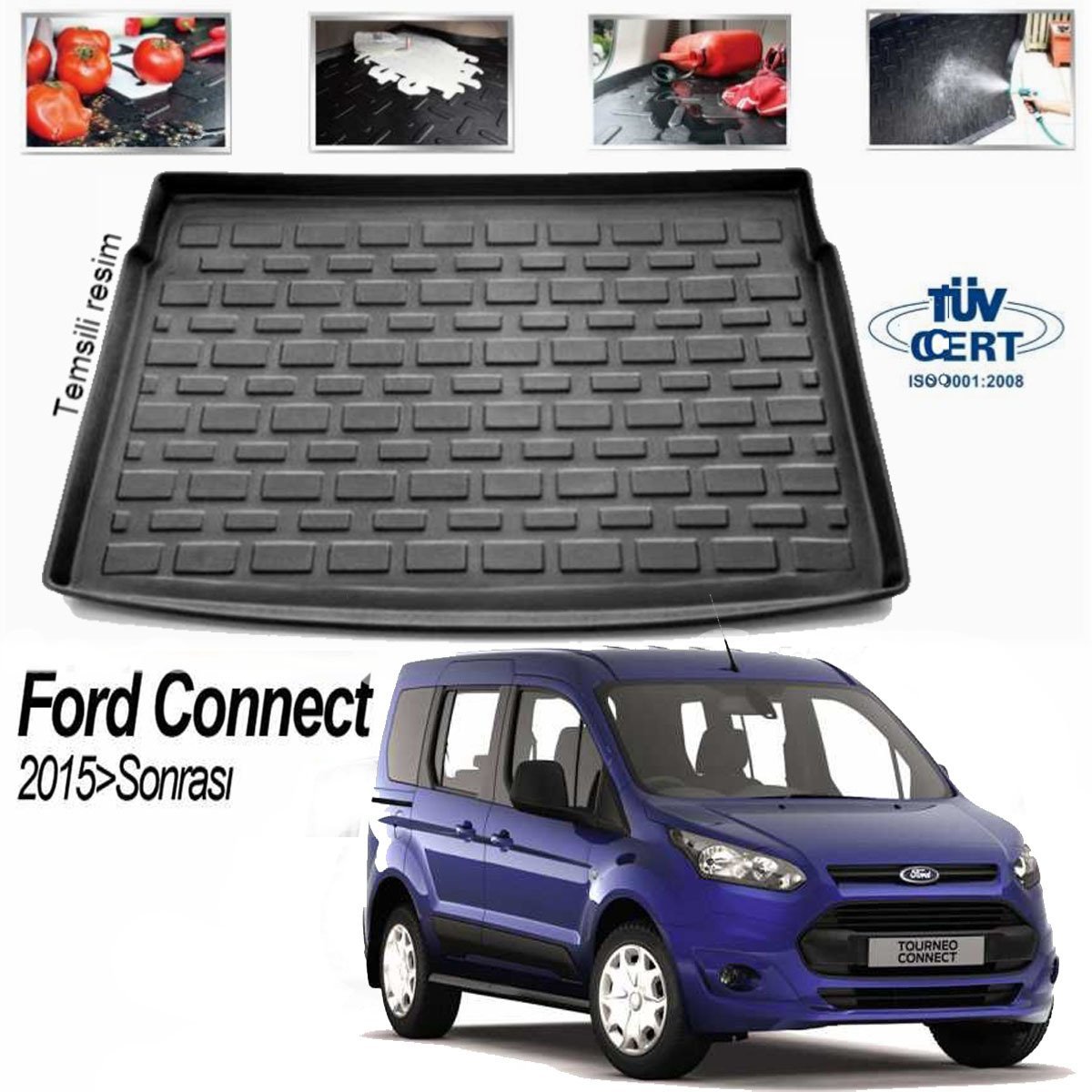 Ford Connect Bagaj Havuzu Paspası 2015 Sonrası